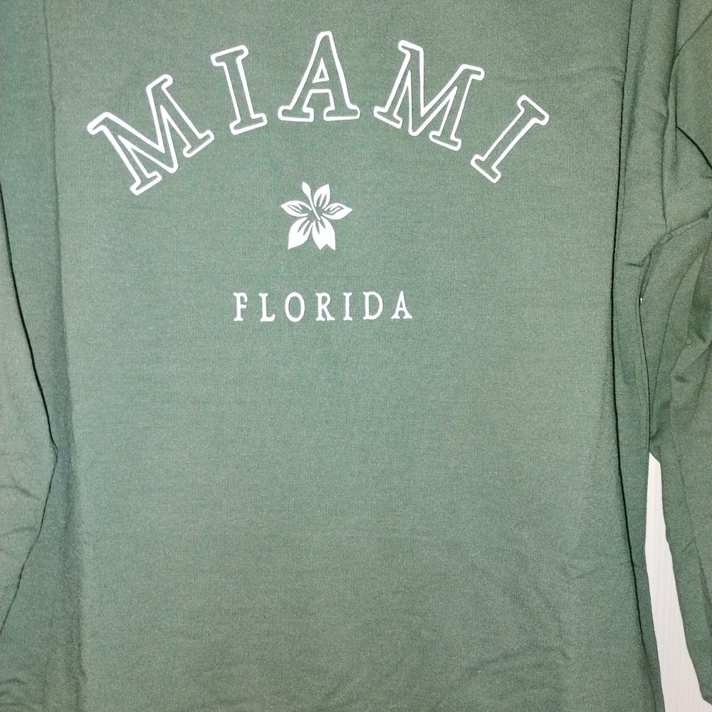 Green Miami Florida Sweatshirt SM PTP 22"